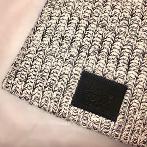 Love Your Melon black speckled beanie